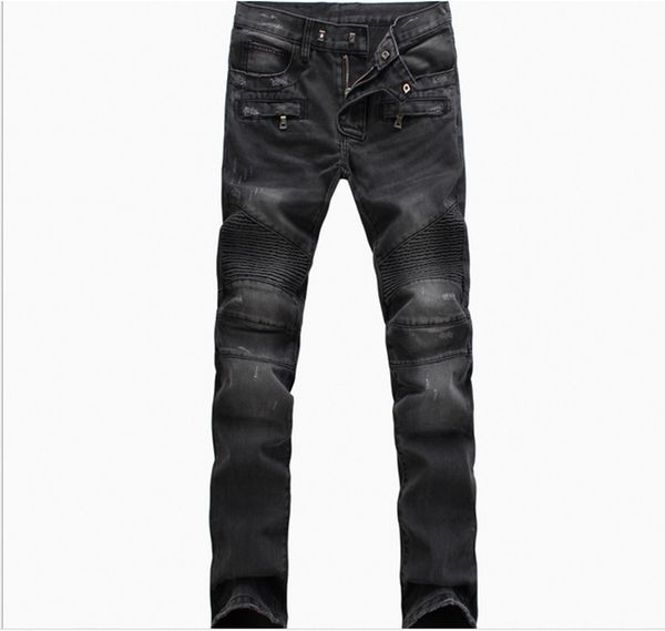 hole men distressed ripped jeans fashion designer straight motorcycle biker jeans denim pants streetwear style mens jeans cool mens jean, Blue
hole men distressed ripped jeans fashion designer straight motorcycle biker jeans denim pants streetwear style mens jeans cool mens jean, Blue