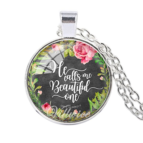 villwice he calls me beautiful one bible verse necklace glass dome pendant necklaces scripture quote jewelry christian gifts, Silver
villwice he calls me beautiful one bible verse necklace glass dome pendant necklaces scripture quote jewelry christian gifts, Silver