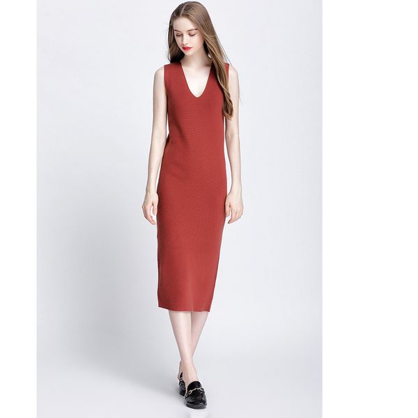 new women autumn and winter long knitted dresses slim elastic lady bodycom robe sleeveless sweaters vest package hip dress, White;black
new women autumn and winter long knitted dresses slim elastic lady bodycom robe sleeveless sweaters vest package hip dress, White;black