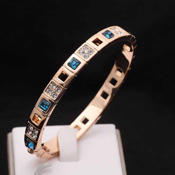 fashion blue crystal ring ring bracelet female jewelry bracelet, Black
fashion blue crystal ring ring bracelet female jewelry bracelet, Black