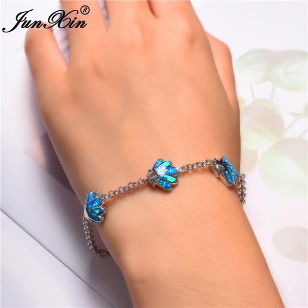 junxin cute female blue fire opal stone bracelet 925 sterling sier adjustable chain bracelets for women mothers day gift, Golden;silver
junxin cute female blue fire opal stone bracelet 925 sterling sier adjustable chain bracelets for women mothers day gift, Golden;silver