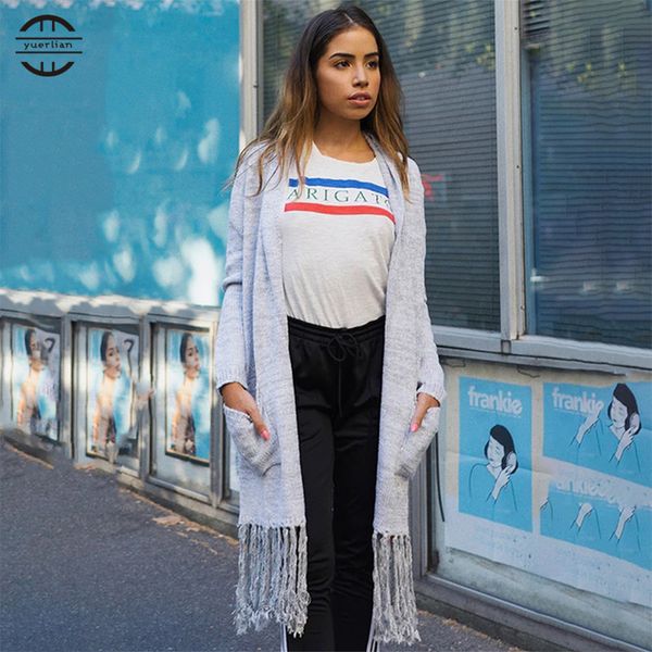 tassel long cardigan ladies 2018 autumn fashion long knit sweater women large coat casual black jacket winter clothing sweater, White;black
tassel long cardigan ladies 2018 autumn fashion long knit sweater women large coat casual black jacket winter clothing sweater, White;black