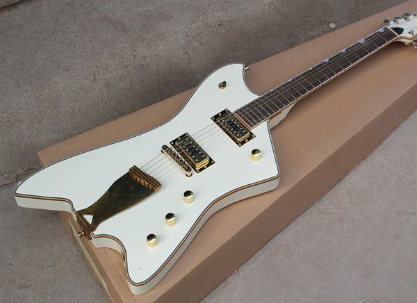 2018 New Custom White Body Special Electric Guitar with Gold Hardwares,2 Pickups,Gold Binding,Offer Customized
2018 New Custom White Body Special Electric Guitar with Gold Hardwares,2 Pickups,Gold Binding,Offer Customized