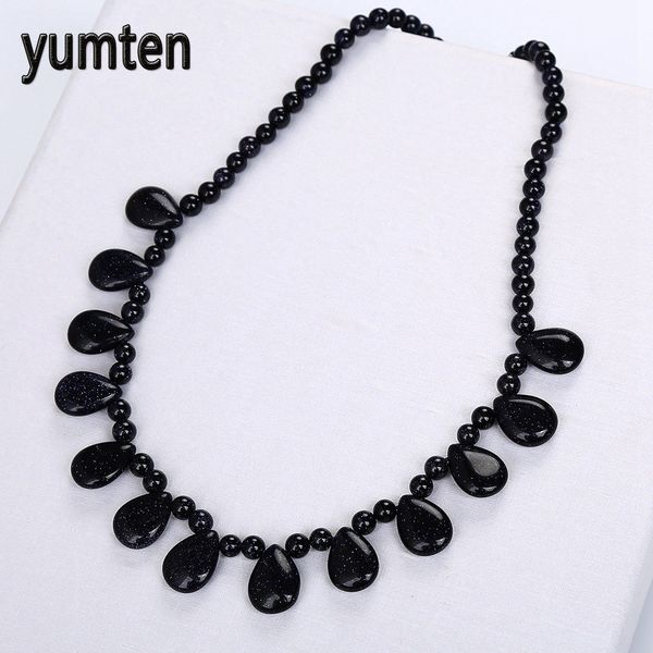 yumten blue sandstone necklace water drops pendent natural stone bead manual chain jewelry women crystal party gift accessories, Silver
yumten blue sandstone necklace water drops pendent natural stone bead manual chain jewelry women crystal party gift accessories, Silver