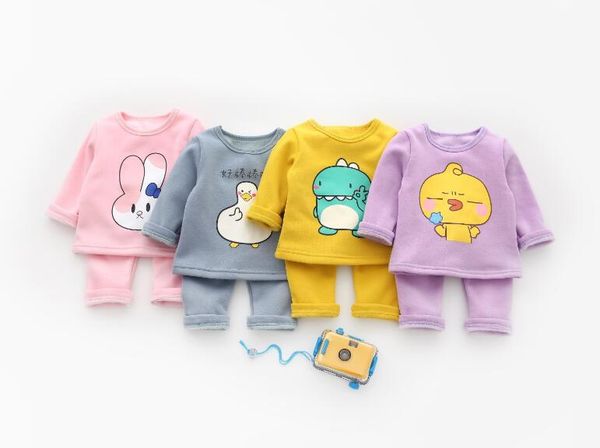 2018 baby boys and girls cartoon ducklings not down velvet home service suit Clothing Sets 
2018 baby boys and girls cartoon ducklings not down velvet home service suit Clothing Sets