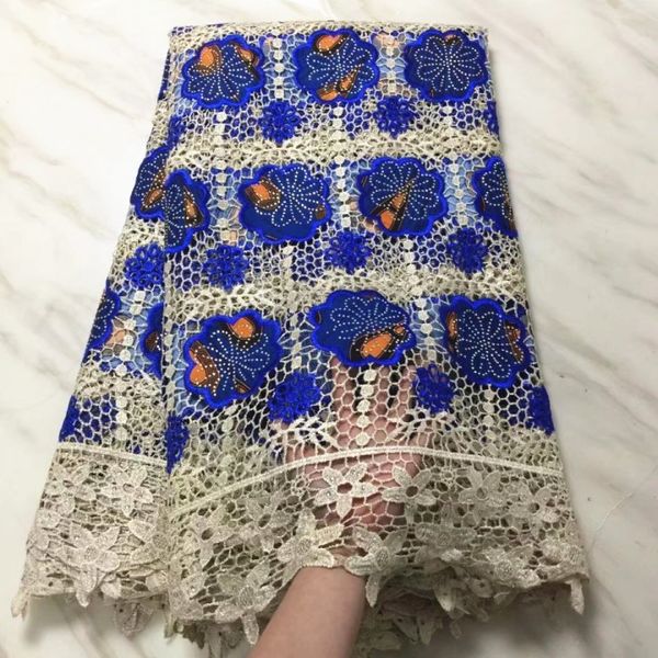 5yards/pc new fashion khaki african water soluble lace embroidery and blue cotton fabric with rhinestone for dress bw9-4, Black;white
5yards/pc new fashion khaki african water soluble lace embroidery and blue cotton fabric with rhinestone for dress bw9-4, Black;white