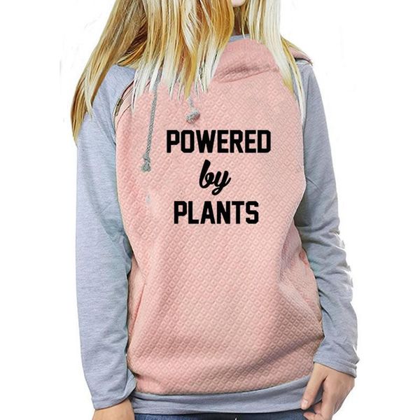 2018 new fashion zipper decoration print hoodies women sweatshirts powered by plants printed loose casual cotton 4 colors, Black
2018 new fashion zipper decoration print hoodies women sweatshirts powered by plants printed loose casual cotton 4 colors, Black