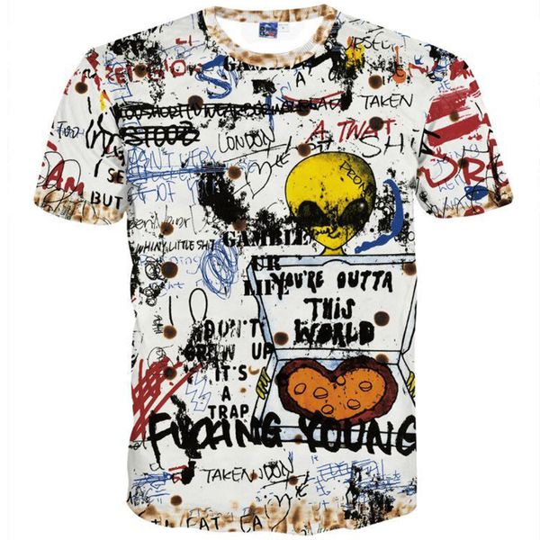 women/men 3d tshirt funny graffiti sentence 3d print tees shortsleeve fashion streetwear u814, White;black
women/men 3d tshirt funny graffiti sentence 3d print tees shortsleeve fashion streetwear u814, White;black