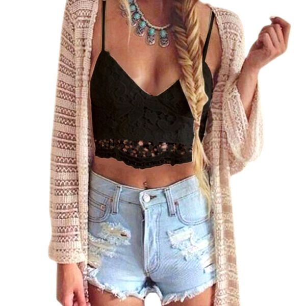 2016 new women crochet tank camisole lace vest black underwear lace lingerie bralette crop tonsee, Black;white
2016 new women crochet tank camisole lace vest black underwear lace lingerie bralette crop tonsee, Black;white