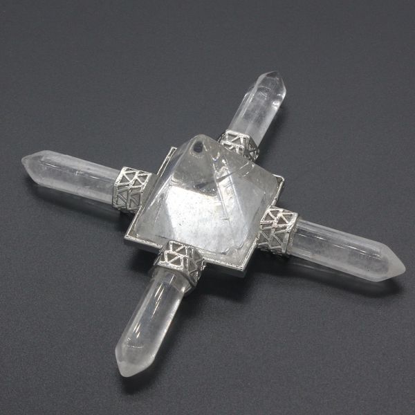 kraft-beads silver plated natural rock crystal square pyramid hexagon power energy transmitter pendant fashion jewelry, Black
kraft-beads silver plated natural rock crystal square pyramid hexagon power energy transmitter pendant fashion jewelry, Black