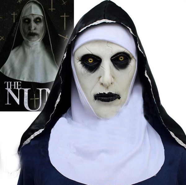 

the nun cosplay mask costume latex prop helmet valak halloween scary horror conjuring scary toys party costume props to933