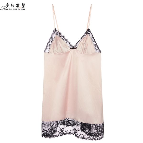 shaonvmeiwu women's suspenders bed skirt thin pajamas living clothes lace satin fashion home wear, Black;red
shaonvmeiwu women's suspenders bed skirt thin pajamas living clothes lace satin fashion home wear, Black;red