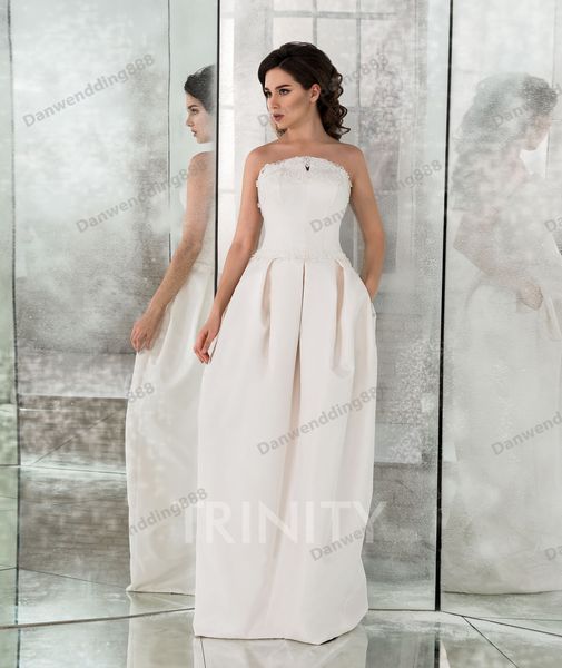 beauty ivory satin strapless applique sheath wedding dresses bridal pageant dresses wedding attire dresses custom size 2-16 zw713269, White
beauty ivory satin strapless applique sheath wedding dresses bridal pageant dresses wedding attire dresses custom size 2-16 zw713269, White