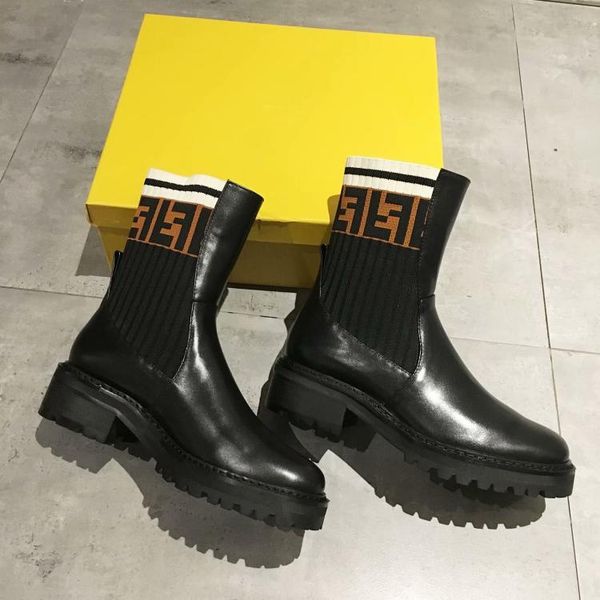 luxury women's boots new wool knit high-boots color matching martin boots with factory direct sales, Black
luxury women's boots new wool knit high-boots color matching martin boots with factory direct sales, Black