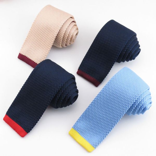 knitting necktie for men/navy and yellow head patchwork pattern design/dark blue men's fashion accessories tie,flat ctavata, Black;blue 
knitting necktie for men/navy and yellow head patchwork pattern design/dark blue men's fashion accessories tie,flat ctavata, Black;blue