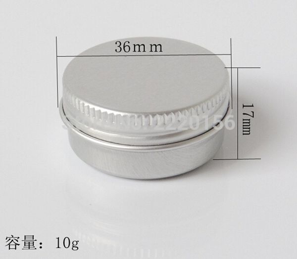 1000pcs/lot 10g aluminium cream jars with screw lid,10ml aluminum tins, aluminum lip balm container
1000pcs/lot 10g aluminium cream jars with screw lid,10ml aluminum tins, aluminum lip balm container