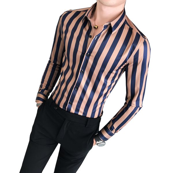 slae men casual shirt autumn winter new slim fit striped mens social shirts long sleeve turn down collar shirt men clothes, White;black
slae men casual shirt autumn winter new slim fit striped mens social shirts long sleeve turn down collar shirt men clothes, White;black