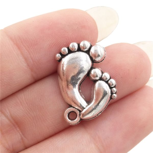 bulk 30 zinc alloy baby feet charms antique silver plated footprint pendant for diy bracelet making 20*13mm 1.4g, Bronze;silver
bulk 30 zinc alloy baby feet charms antique silver plated footprint pendant for diy bracelet making 20*13mm 1.4g, Bronze;silver