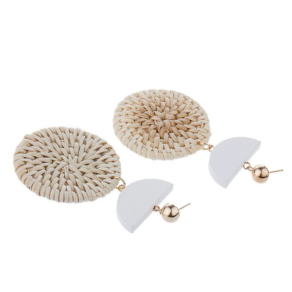 xinyao bohemian handmade round rattan knited earrings for women straw weave wood drop earrings boucle d'oreille femme 2018, Silver
xinyao bohemian handmade round rattan knited earrings for women straw weave wood drop earrings boucle d'oreille femme 2018, Silver