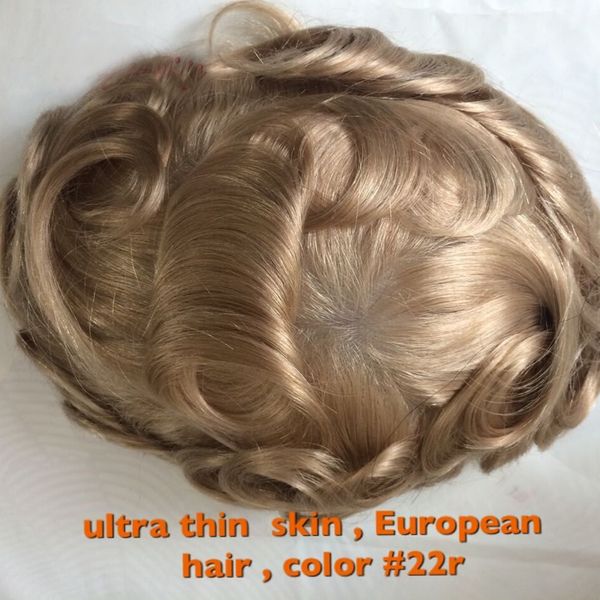 ultra thin skin men toupee 0.02-0.04mm hair replacement color 22r european remy human hair mentoupee system, Black
ultra thin skin men toupee 0.02-0.04mm hair replacement color 22r european remy human hair mentoupee system, Black
