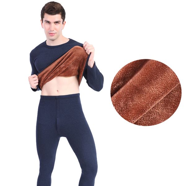 thermal underwear men long johns sets fleece thick solid winter inner wear undershirt and underpants size xl to xxxl, Black;brown
thermal underwear men long johns sets fleece thick solid winter inner wear undershirt and underpants size xl to xxxl, Black;brown