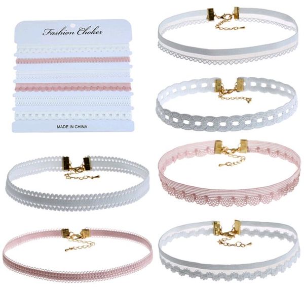 fashion women chokers necklaces 6pcs set multicolor lace collars chokers jewel accessories for young girls, Golden;silver
fashion women chokers necklaces 6pcs set multicolor lace collars chokers jewel accessories for young girls, Golden;silver