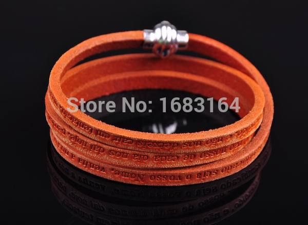g21 humanity inspiring phrases 3-wraps distressed leather bracelet orange mens, White
g21 humanity inspiring phrases 3-wraps distressed leather bracelet orange mens, White