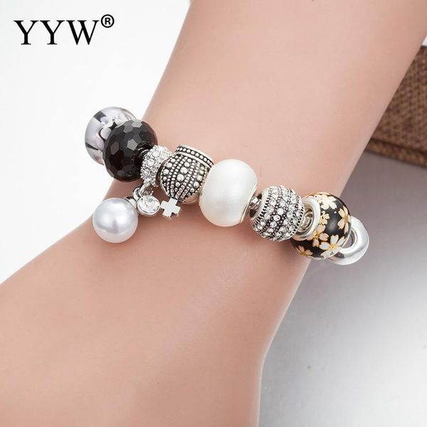 yyw fashion european bracelet with rhinestone clay pave lamp work plastic pearl antique silver color plated for women lover gift, Golden;silver
yyw fashion european bracelet with rhinestone clay pave lamp work plastic pearl antique silver color plated for women lover gift, Golden;silver