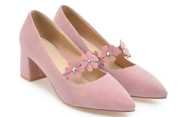 send 2018 spring new style coarse heel pointed end suede shallow mouth middle heel women's shoes, Black
send 2018 spring new style coarse heel pointed end suede shallow mouth middle heel women's shoes, Black