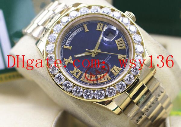 6 color luxury men's watch day-date 2 ii 228235 president 18k yellow gold big diamond roman dial automatic mechanical movement mens wat, Slivery;brown
6 color luxury men's watch day-date 2 ii 228235 president 18k yellow gold big diamond roman dial automatic mechanical movement mens wat, Slivery;brown