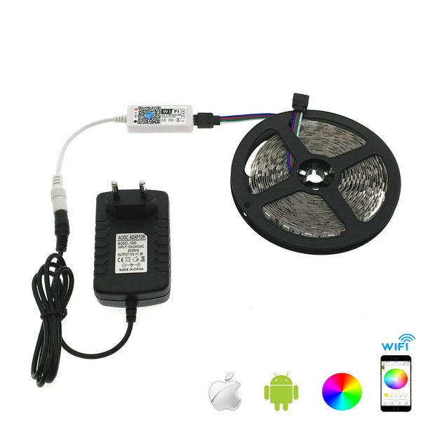 комплект светодиодных лент 5050 rgb 5m / 300led гибкая светодиодная лента для управления телефоном приложения мини-контроллер wi-fi rgb 12в
комплект светодиодных лент 5050 rgb 5m / 300led гибкая светодиодная лента для управления телефоном приложения мини-контроллер wi-fi rgb 12в