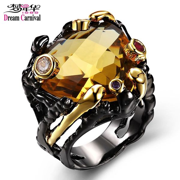dreamcarnival 1989 unique vintage black rings for women gold color big champagne zircon wedding engagement jewelry anillos mujer, Golden;silver
dreamcarnival 1989 unique vintage black rings for women gold color big champagne zircon wedding engagement jewelry anillos mujer, Golden;silver