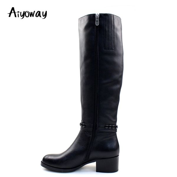 aiyoway fashion women ladies round toe mid block heel knee boots black autumn winter party dress shoes ankle buckle us size 5-12
aiyoway fashion women ladies round toe mid block heel knee boots black autumn winter party dress shoes ankle buckle us size 5-12