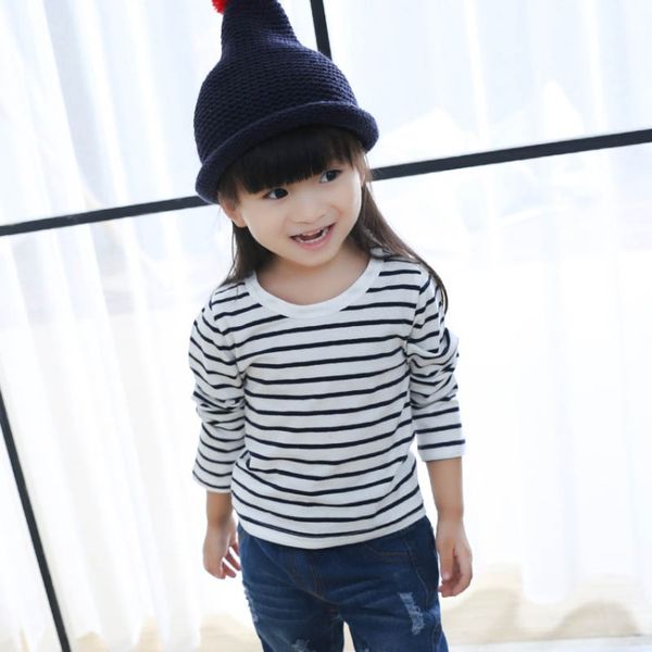 cotton chilren's clothing 2018 new striped t-shirt girls spring autumn fashion kids shirt o-neck full sleeve pullover outer wear, White
cotton chilren's clothing 2018 new striped t-shirt girls spring autumn fashion kids shirt o-neck full sleeve pullover outer wear, White