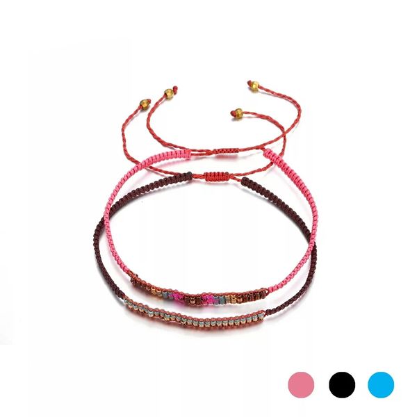 handmade glass beads string bracelet rope chain weave bracelets simple design gifts for girls minimalist fashion jewelry, Black
handmade glass beads string bracelet rope chain weave bracelets simple design gifts for girls minimalist fashion jewelry, Black
