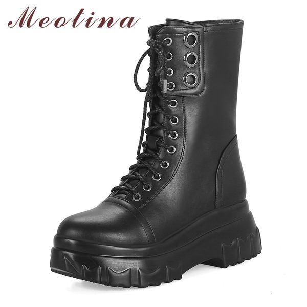 meotina motorcycle boots women boots winter lace up flat platform heel ankle zipper high heel shoes ladies new big size 33, Black
meotina motorcycle boots women boots winter lace up flat platform heel ankle zipper high heel shoes ladies new big size 33, Black