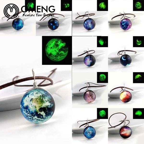 omeng luminous collares duplex planet crystal stars ball glass galaxy pattern leather chain pendants necklace for womem xl793, Silver
omeng luminous collares duplex planet crystal stars ball glass galaxy pattern leather chain pendants necklace for womem xl793, Silver