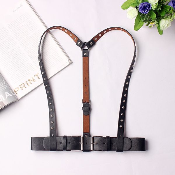 european punk harajuku o-ring body garters faux leather bondage cage sculpting harness pu rivet waist belt strap suspenders belt, Black;brown
european punk harajuku o-ring body garters faux leather bondage cage sculpting harness pu rivet waist belt strap suspenders belt, Black;brown