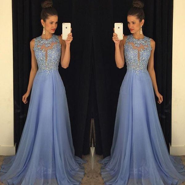 Lavender 2018 Prom Dresses Lace Applique Beads Formal Long Bridesmaid Dresses A Line Crew Neck Zip Back Chiffon Evening Party Gowns
Lavender 2018 Prom Dresses Lace Applique Beads Formal Long Bridesmaid Dresses A Line Crew Neck Zip Back Chiffon Evening Party Gowns