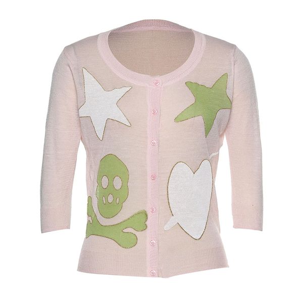 zan.style button up women's knitted cardigans skulls stars print three quarters sleeve sweater pink thin outwear female cardigan, White;black
zan.style button up women's knitted cardigans skulls stars print three quarters sleeve sweater pink thin outwear female cardigan, White;black