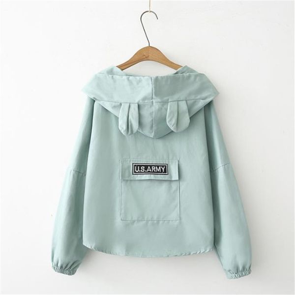 2018 new spring women cartoon ear hats loose jackets patchwork hooded zipper punk coats windbreaker letter printed coats cm2060, Black;brown
2018 new spring women cartoon ear hats loose jackets patchwork hooded zipper punk coats windbreaker letter printed coats cm2060, Black;brown