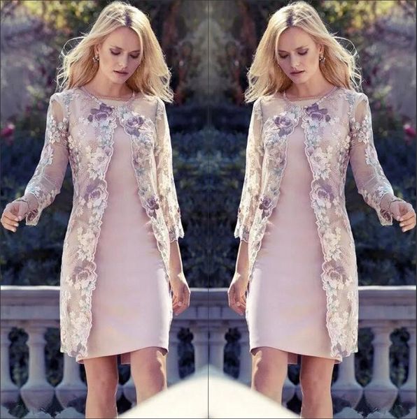 lace jacket sheath short mothers' dresses sheer 3/4 long sleeves floral lace knee length mother of the bride groom dresses ba7820, Black;red
lace jacket sheath short mothers' dresses sheer 3/4 long sleeves floral lace knee length mother of the bride groom dresses ba7820, Black;red