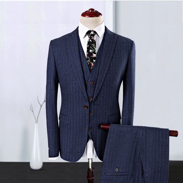 poshanw men's suits wedding suit british stripes business casual costume slim suit three piece set(jacket, trousers, vest, White;black
poshanw men's suits wedding suit british stripes business casual costume slim suit three piece set(jacket, trousers, vest, White;black