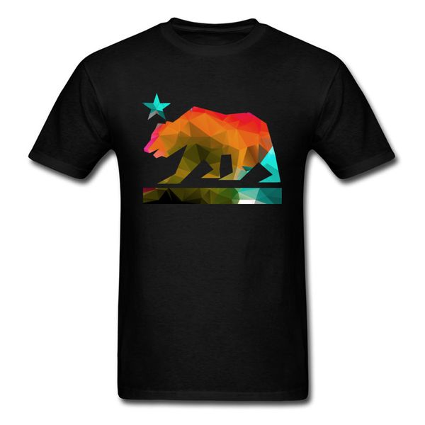 california bear fractal colors cute mens t shirts crewneck short sleeve 100% cotton shirts geek tee, White;black
california bear fractal colors cute mens t shirts crewneck short sleeve 100% cotton shirts geek tee, White;black