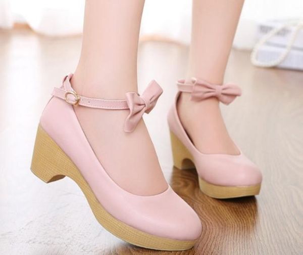 send 2018 spring new style single shoes female bowknot thick bottom waterproof table high heel shoes, Black
send 2018 spring new style single shoes female bowknot thick bottom waterproof table high heel shoes, Black