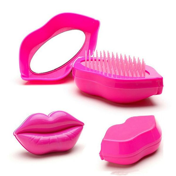 lip shape long hair comb salon massage curly hair brush portable travelling brush with mirror styling tools 3 colors, Silver
lip shape long hair comb salon massage curly hair brush portable travelling brush with mirror styling tools 3 colors, Silver
