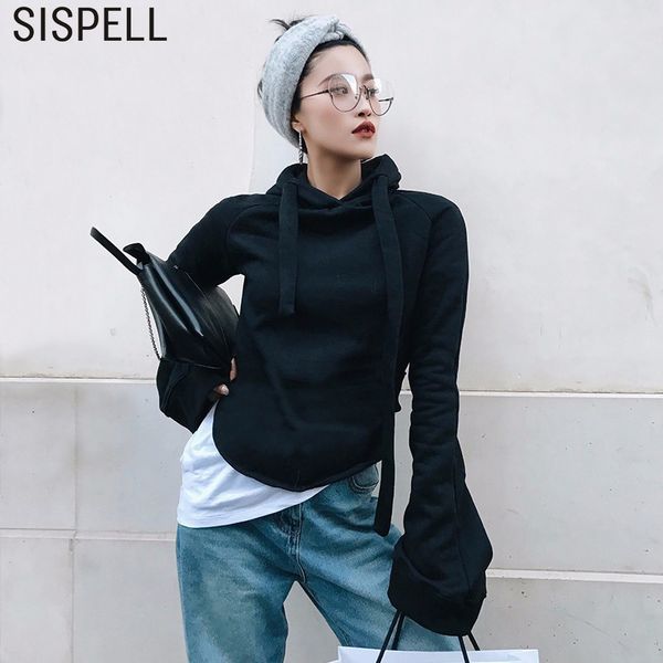 sispell hoodies women 2018 spring lace up pullover female sweatshirt flare sleeve short black korean casual fashion new
sispell hoodies women 2018 spring lace up pullover female sweatshirt flare sleeve short black korean casual fashion new