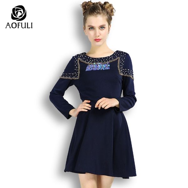 aofuli s- xxxl 4xl 5xl spring long sleeve dresses with beadings diamond women plus size dress fashion boutique clothing 3576, White;black
aofuli s- xxxl 4xl 5xl spring long sleeve dresses with beadings diamond women plus size dress fashion boutique clothing 3576, White;black