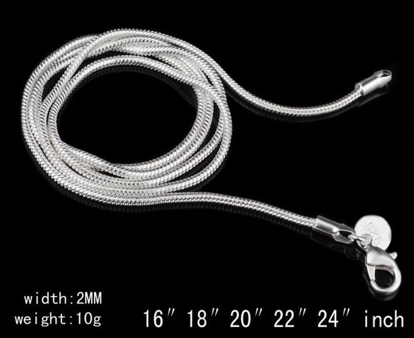 2.0mm snake chain snake chain manufacturers direct silver jewelry necklace chain (50pcs/lot) l410
2.0mm snake chain snake chain manufacturers direct silver jewelry necklace chain (50pcs/lot) l410