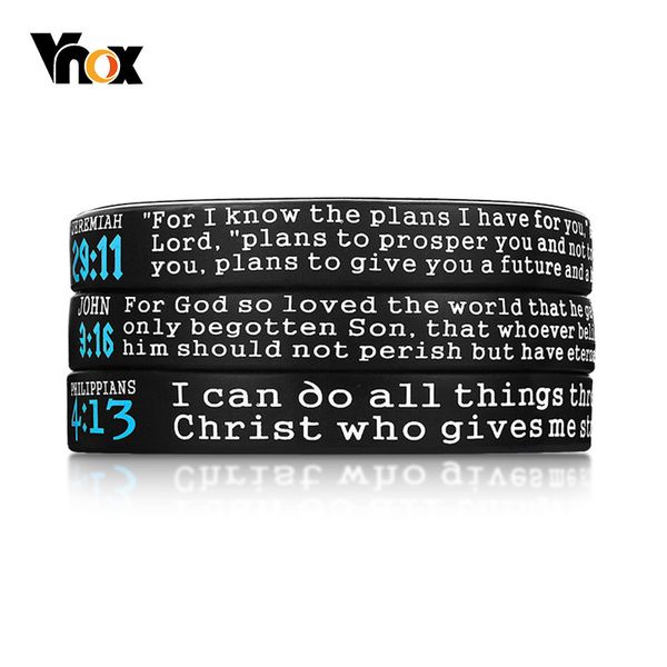 vnox 3pcs/ set bible verses religious silicone bracelets for women men 12mm wrist band christ prayer jewelry, Golden;silver
vnox 3pcs/ set bible verses religious silicone bracelets for women men 12mm wrist band christ prayer jewelry, Golden;silver